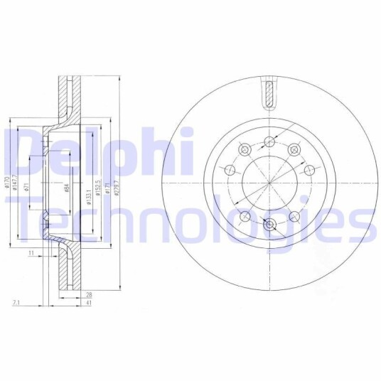 Bremseskive DELPHI BG4084