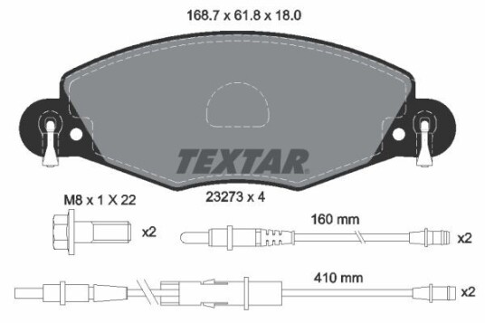 Bremseklosser TEXTAR 2327301 Bremseklosser TEXTAR 2327301
