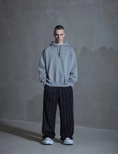 HAN Kjøbenhavn Diamond Oversized Hoodie - Grey - L