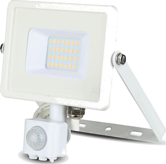 V Tac 20W LED lyskaster med sensor Samsung LED chip hvit IP65 varm hvit Kulør : Varm