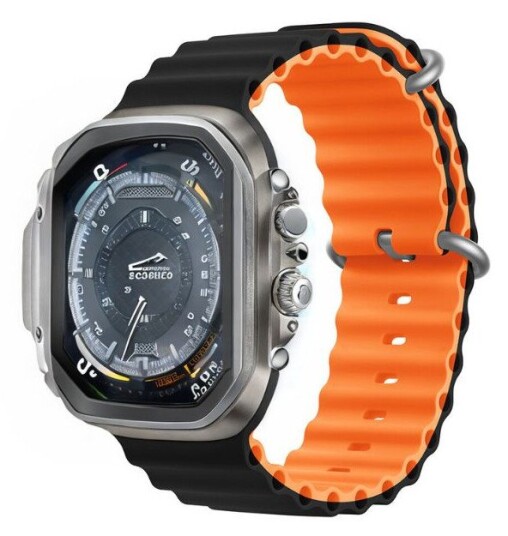 Devia Deluxe Sport6 Rem til Apple Watch (38mm/40mm/41mm) - svart/oransje