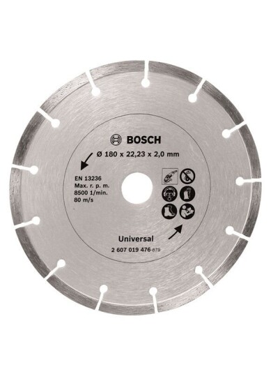 Bosch 180 mm Diamantkappeskive for Granitt, Naturstein og Betong