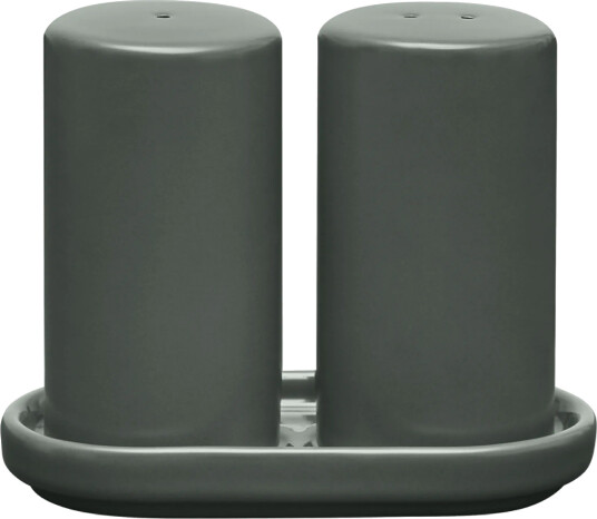 blomus Pilar saltog pepperkar 2 deler Agave Green Ø4,5x11,5 cm