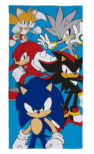 Sonic The Hedgehog Stars Cotton Beach Towel