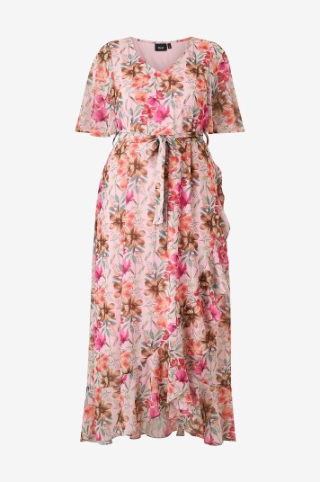 Zizzi Maxikjole mNicole 1/2 Maxi Dress V Rød