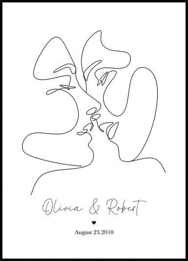 Couple Names Personalized Plakat Plakat / 50x70cm