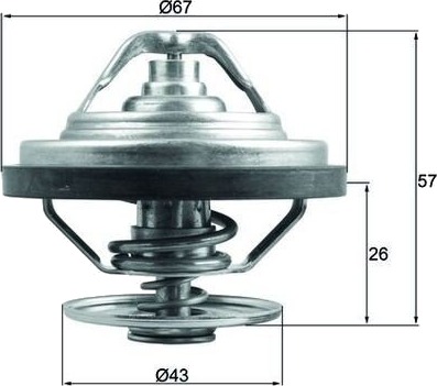 Termostat MAHLE ORIGINAL TX 158 79 Termostat MAHLE ORIGINAL TX 158 79