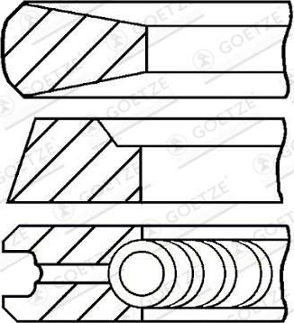 Stempelringsett GOETZE ENGINE 08-288300-00