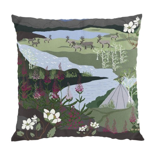 Arvidssons Textil Fjällvandring putetrekk 47x47 cm Blå-grønn