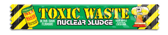 Toxic Waste Nuclear Sludge Chew Bar Sour Green Apple 20g Toxic Waste Nuclear Sludge Chew Bar Sour Green Apple 20g