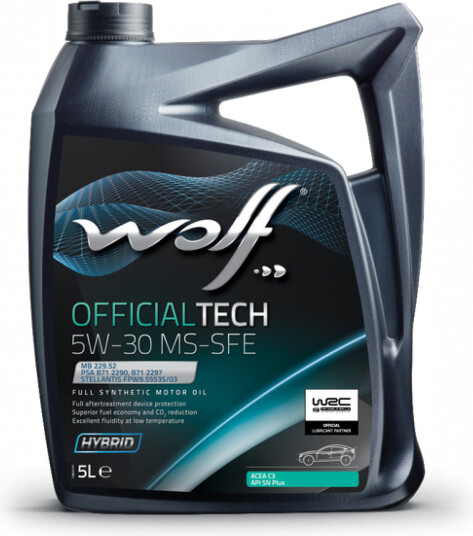 Motorolje WOLF OFFICIALTECH 5W-30 MS-SFE 5L