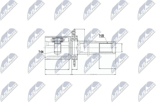 Nty Drivknute drivaksel NTY NPW VW 026