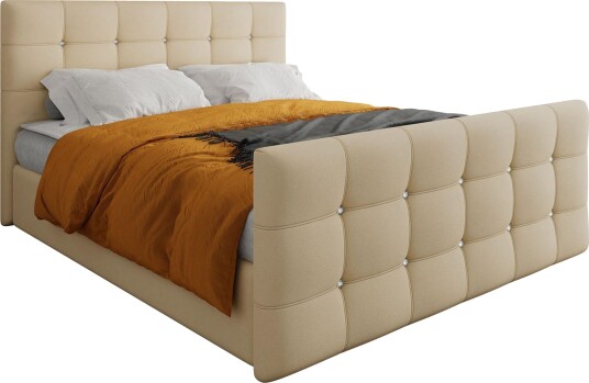 Kleos Kontinentalseng 140x200 cm med Sengegavl Beige
