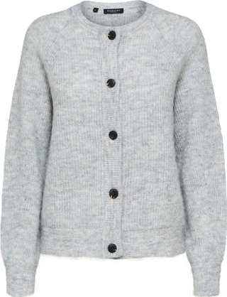 Selected Femme Lulu LS Knit Short Cardigan - Light Grey Melange XS Selected Femme Lulu LS Knit Short Cardigan - Light Grey Melange XS
