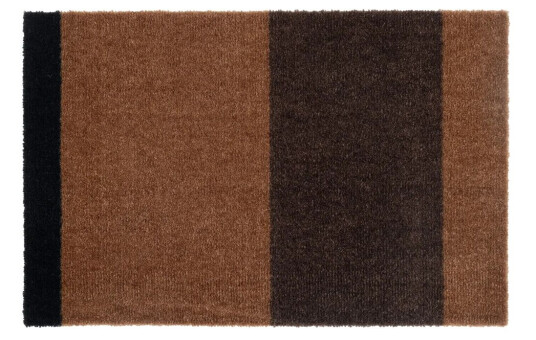 tica copenhagen Stripes by tica, horisontal, dørmatte Cognac-dark brown-black, 40x60 cm