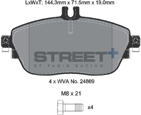 PAGID Racing T8215SP2001 Bremseklosser