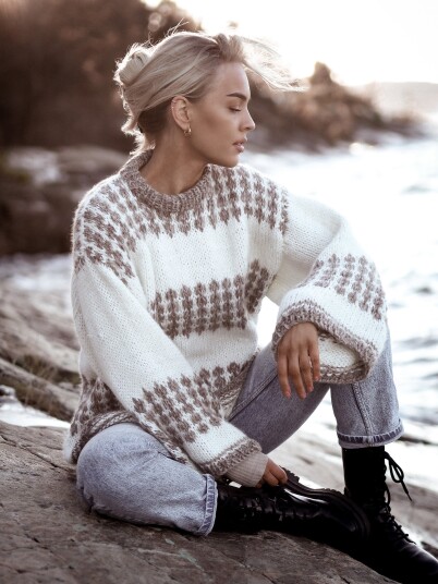 Veronica Løken Design CHARLIE SAGA Genser Natur/Beige