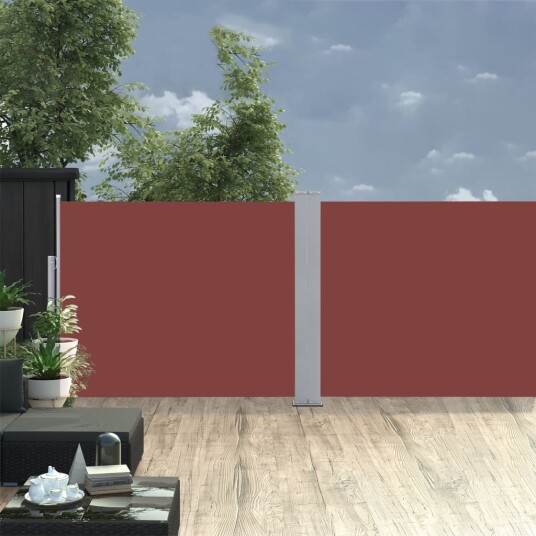 vidaXL Uttrekkbar sidemarkise 140x1000 cm brun