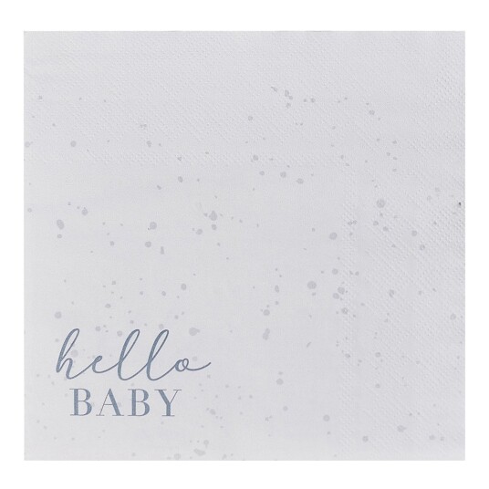 Ginger Ray Servietter Hello Baby - 16-pakning