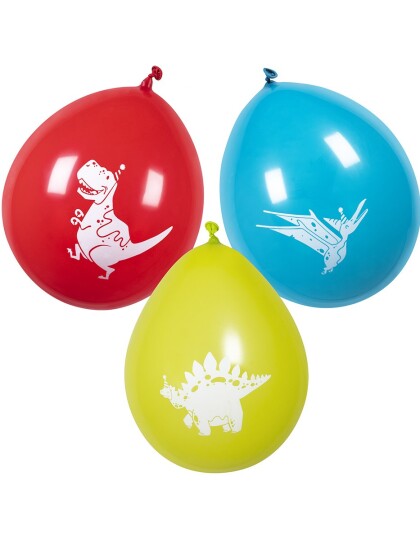 6 stk 25 cm Ballonger Dinosaur Fest