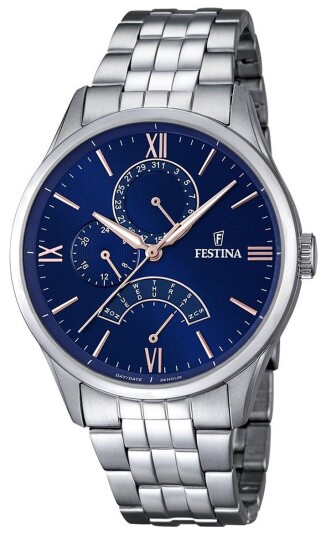 Festina Herreklokke F16822 3 Sport Blå/Stål Ø43 mm Festina Herreklokke F16822 3 Sport Blå/Stål Ø43 mm