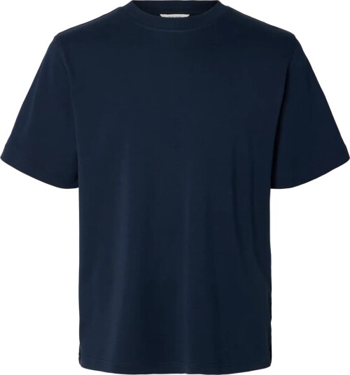 Selected Slmtaj Mid Wgt Peach Ss O Neck Tee Noos Navy XXL