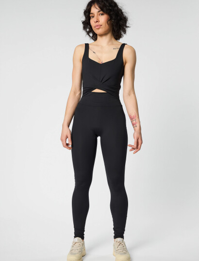 Girlfriend Collective Twist Unitard - Black - S