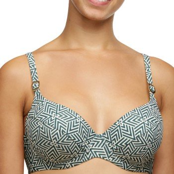 Femilet Aztec Java Sustainable UW Bikini Bra Grønn Mønster polyamid F 80 Dame