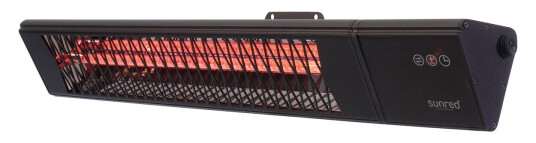 Sunred PRO25W SMART Triangle Dark Smart Terrassevarmer til Væg 2500W Sort