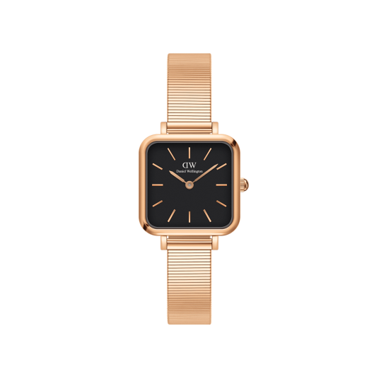 Daniel Wellington DW Watch Quadro Studio Black Rose Gold 22x22mm MIC