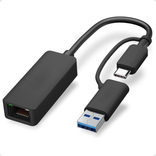 Nördic USB-A/USB-C til 5G Ethernet Nettverksadapter 5000Mbps Aluminium