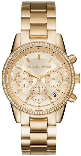 Michael Kors Dameklokke MK6356 Ritz Gullfarget/Gulltonet stål Ø37 mm