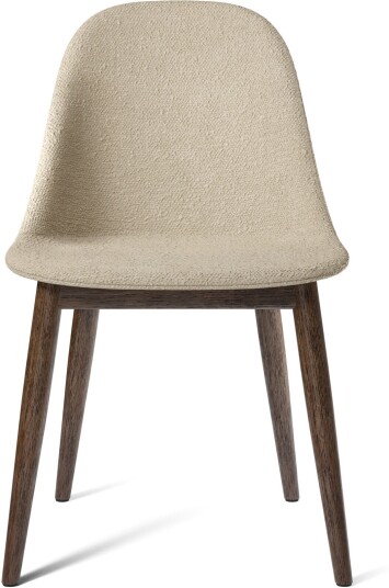 Audo Copenhagen - Harbour Side Chair Wood Base Uph. Shell Dark Oak/beige 02 Bouclé Spisestoler Norm Architects Beige Metall/syntetisk/plast