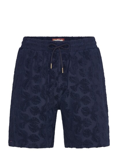 Scotch & Soda Fave Terry Jacquard Relaxedfit Bermuda Shorts Navy M