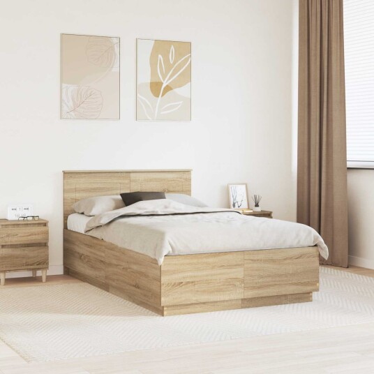 Sengestamme Sonoma eik 120 x 200 cm Konstruert tre