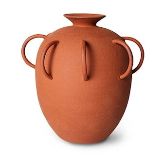 HK Objects: vase med håndtak terrakotta