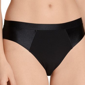 Calida Truser Cate Regular Brief Svart bomull Large Dame