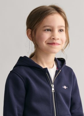 Kids Shield hettegenser med glidelås EVENING BLUE 92