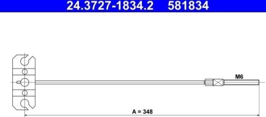 Ate Tautrekk parkeringsbrems ATE 24.3727 1834.2