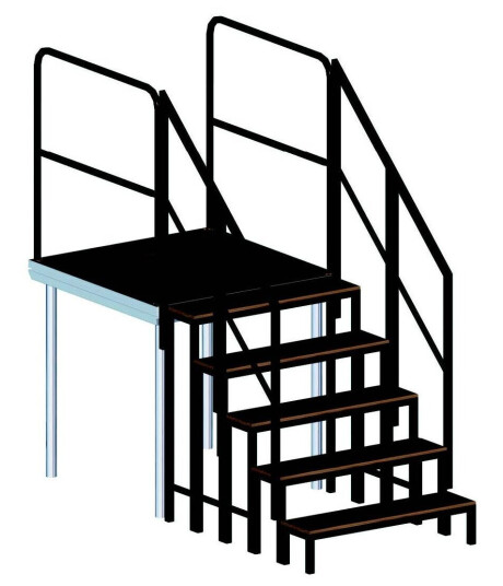 Prolyte Sm-Stair Easystair Modultrapp 20cm, Enkel Trappemodul