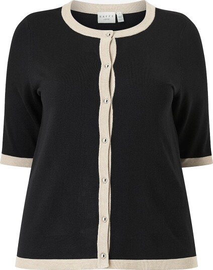 KAFFE Curve Kardigan KClizzy Contrast Cardigan Svart
