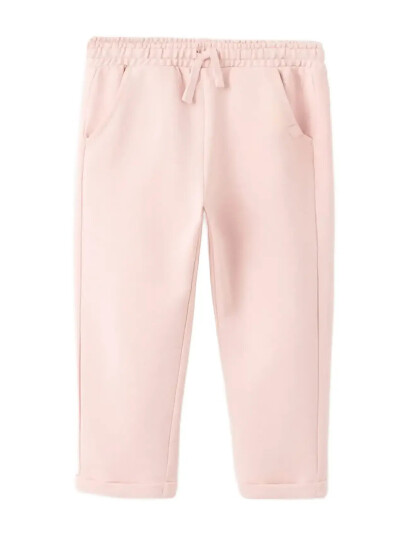 Mango Cotton Drawstring Joggers Pink 2 3