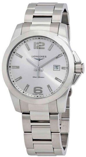 Longines Herreklokke L3.759.4.76.6 Conquest Sølvfarget/Stål Ø41 mm