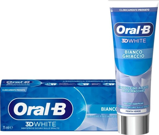 Oral-B 3D White Ice White Whitening Tannkrem – Frisk grønn mint 75 ml.