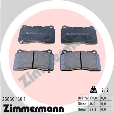 Bremseklosser ZIMMERMANN 25850.160.1
