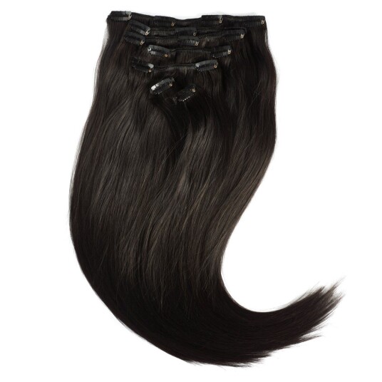 Rapunzel of Sweden Clip-on set 7 pieces 60 cm 1.2 Black Brown Rapunzel of Sweden Clip-on set 7 pieces 60 cm 1.2 Black Brown