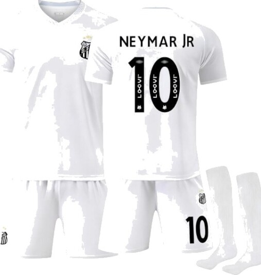 Santos Neymar Jr. #10 2025/2026 Special Edition Kortarmet Fotballtrøye/Shorts/Sokker Sett Barn Ungdomsstørrelser