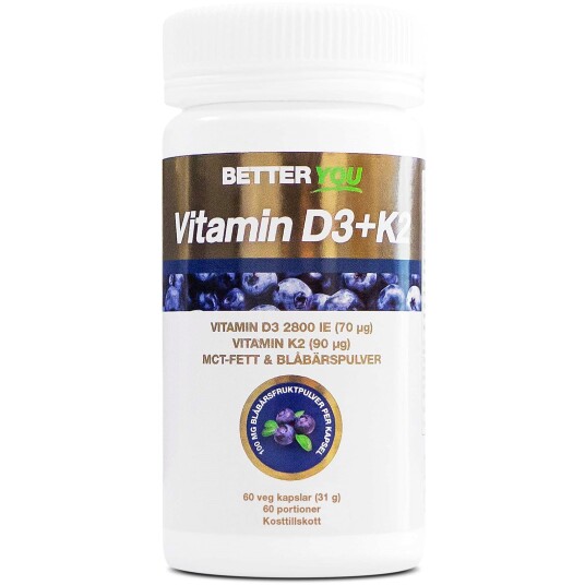 Better You Vitamin D3+K2 60 stk Better You Vitamin D3+K2 60 stk