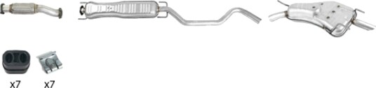 Eksosanlegg Professional Parts 253448031