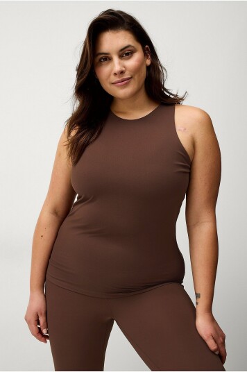 Ellos STUDIO   Treningstopp Tank Top Slim Core   Brun